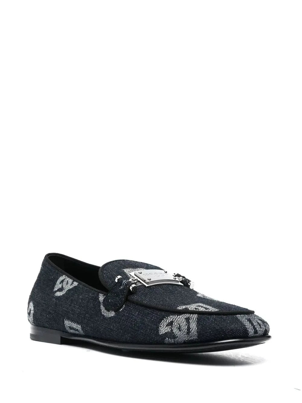 Dolce 
Gabbana Logo-Jacquard Loafers