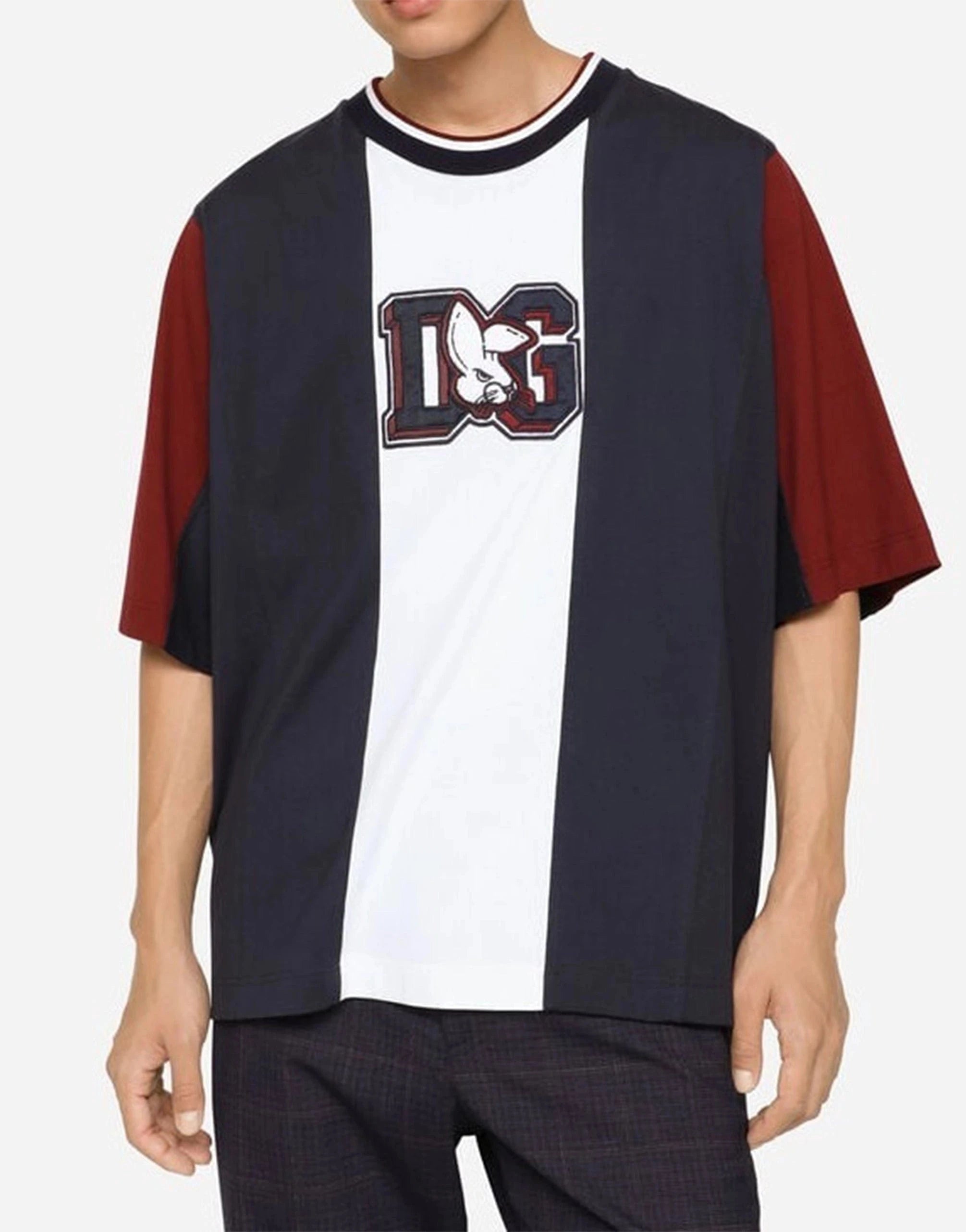 Dolce 
Gabbana Logo-Patch Short-Sleeve T-Shirt