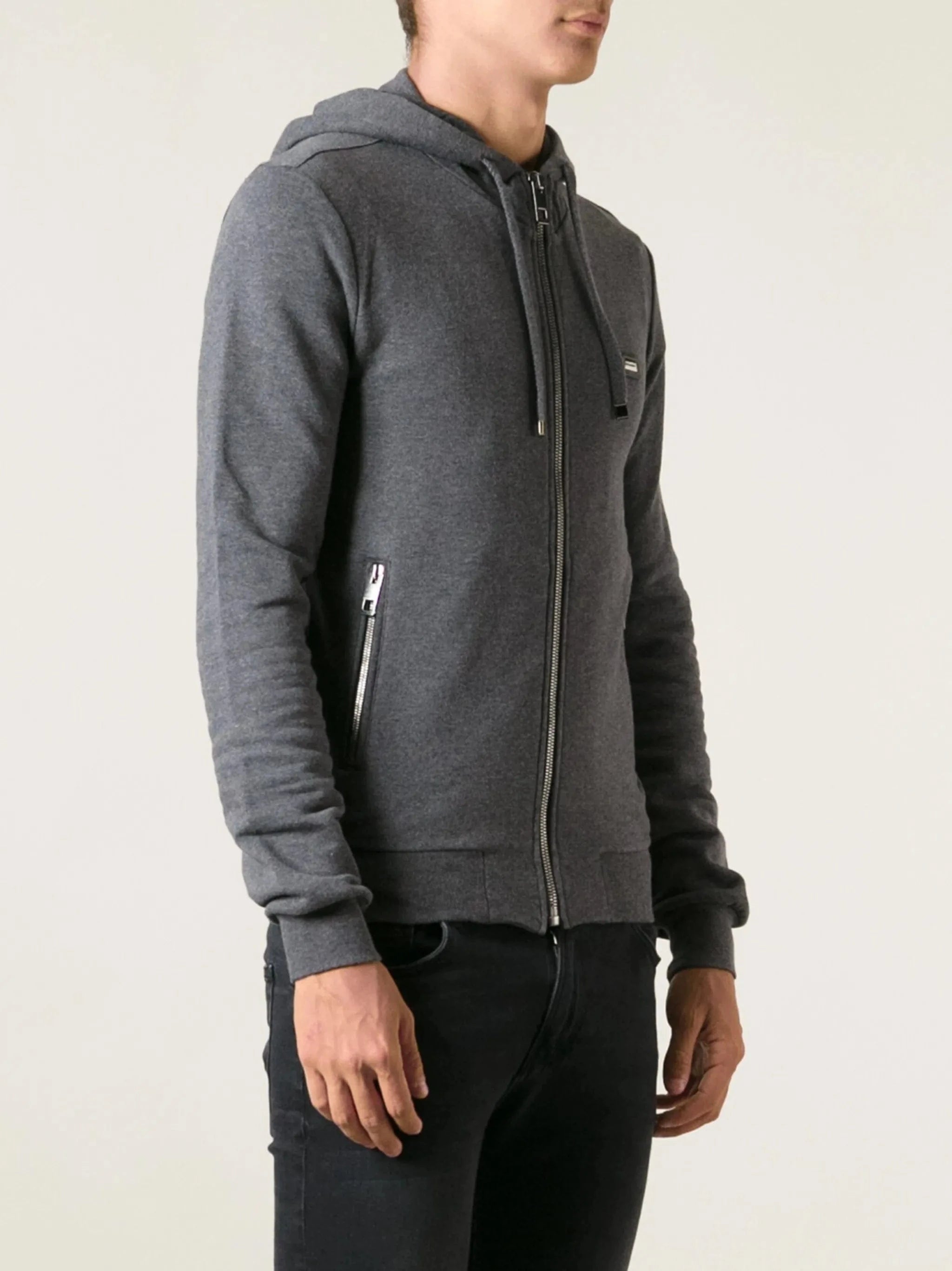 Dolce 
Gabbana Logo Plaque Drawstring Hoodie