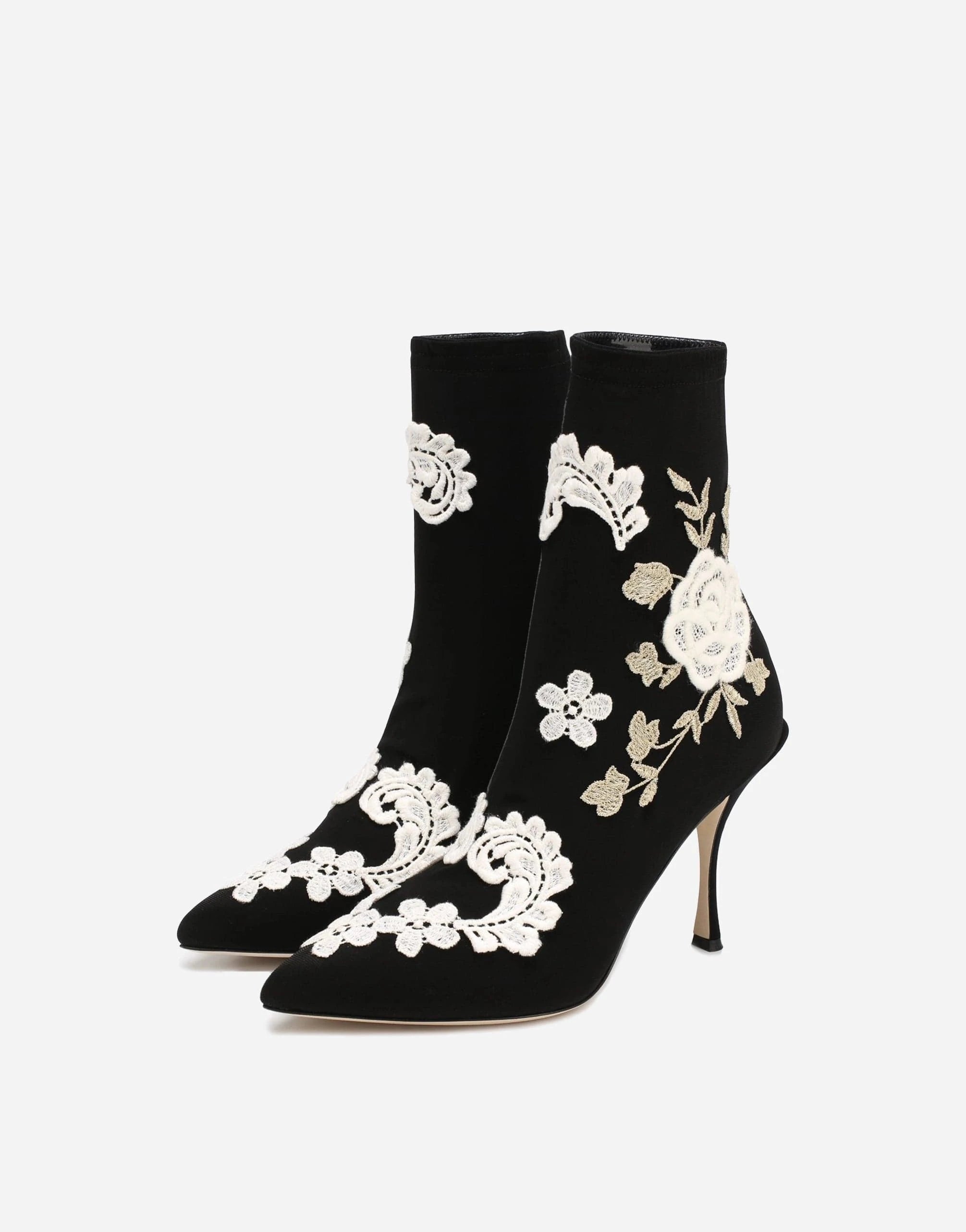 Dolce 
Gabbana Lori Macramé Embroidered Ankle Booties