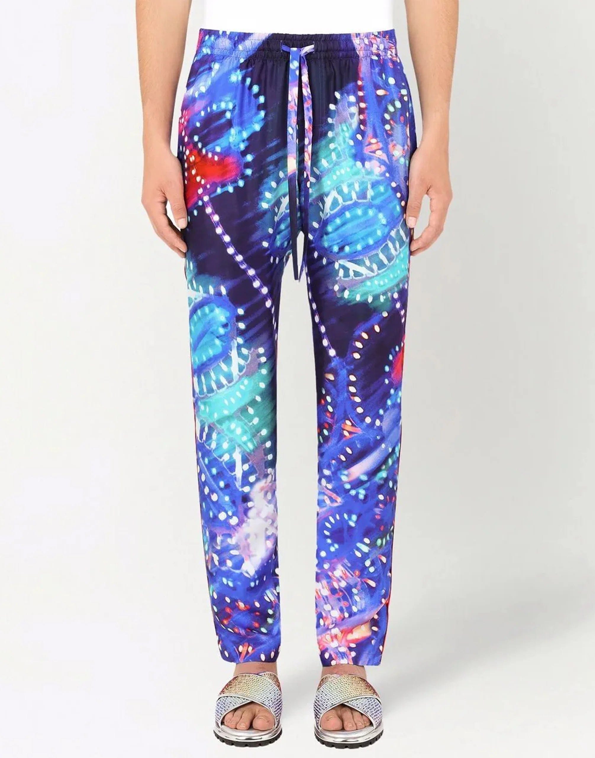 Dolce 
Gabbana Luminaire-Print Silk Pajama Pants