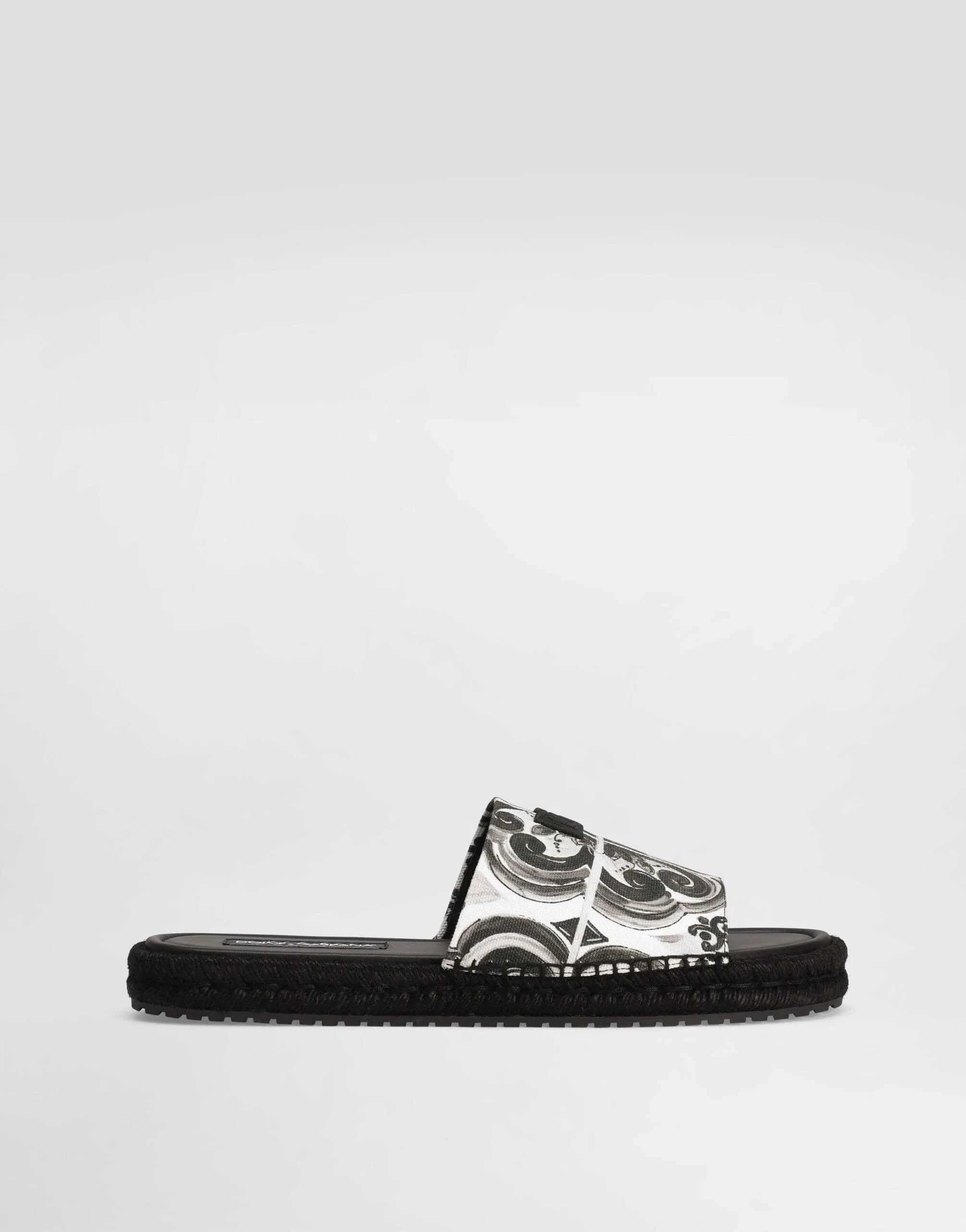Dolce 
Gabbana Majolica-Print Canvas Slides