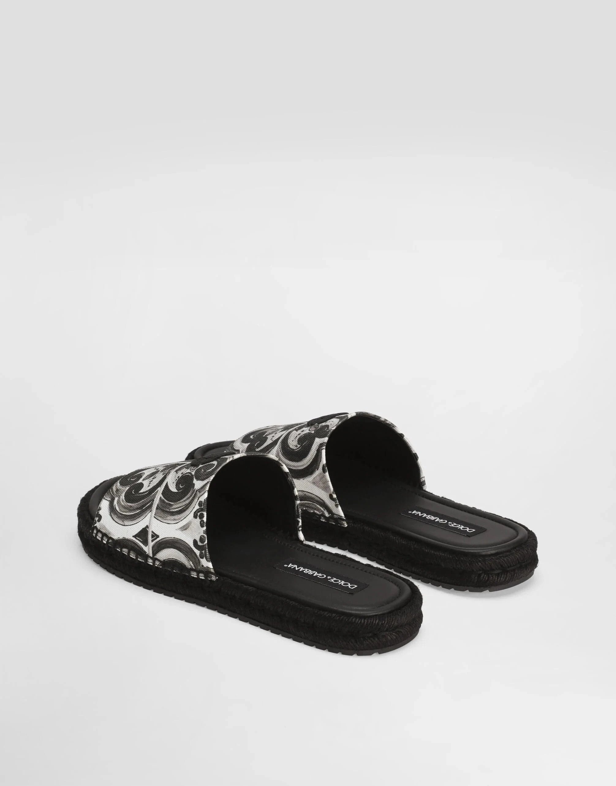 Dolce 
Gabbana Majolica-Print Canvas Slides