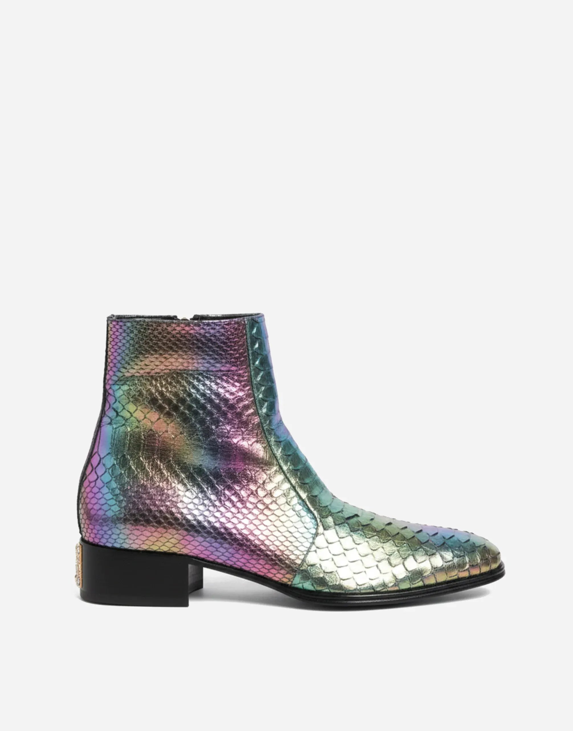 Dolce 
Gabbana Multicolor Python Ankle Boots