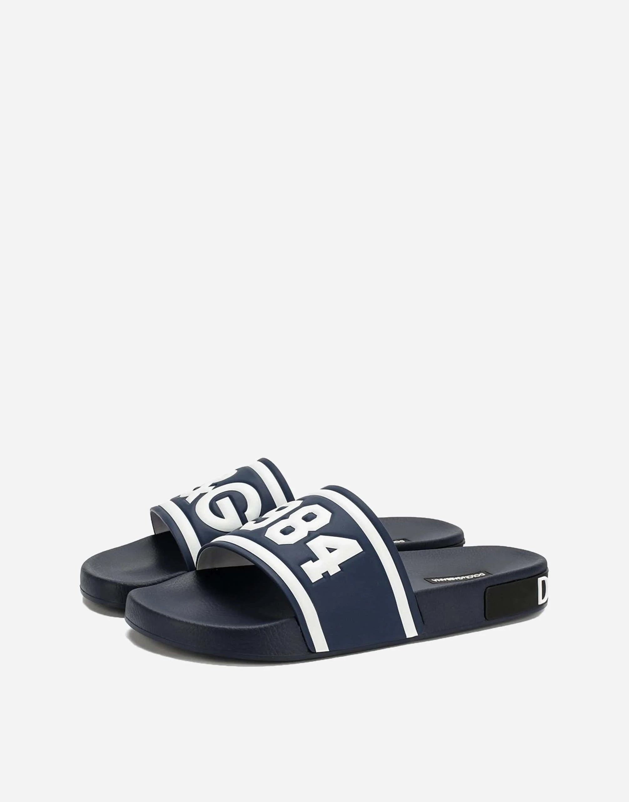 Dolce 
Gabbana Navy Logo Slides