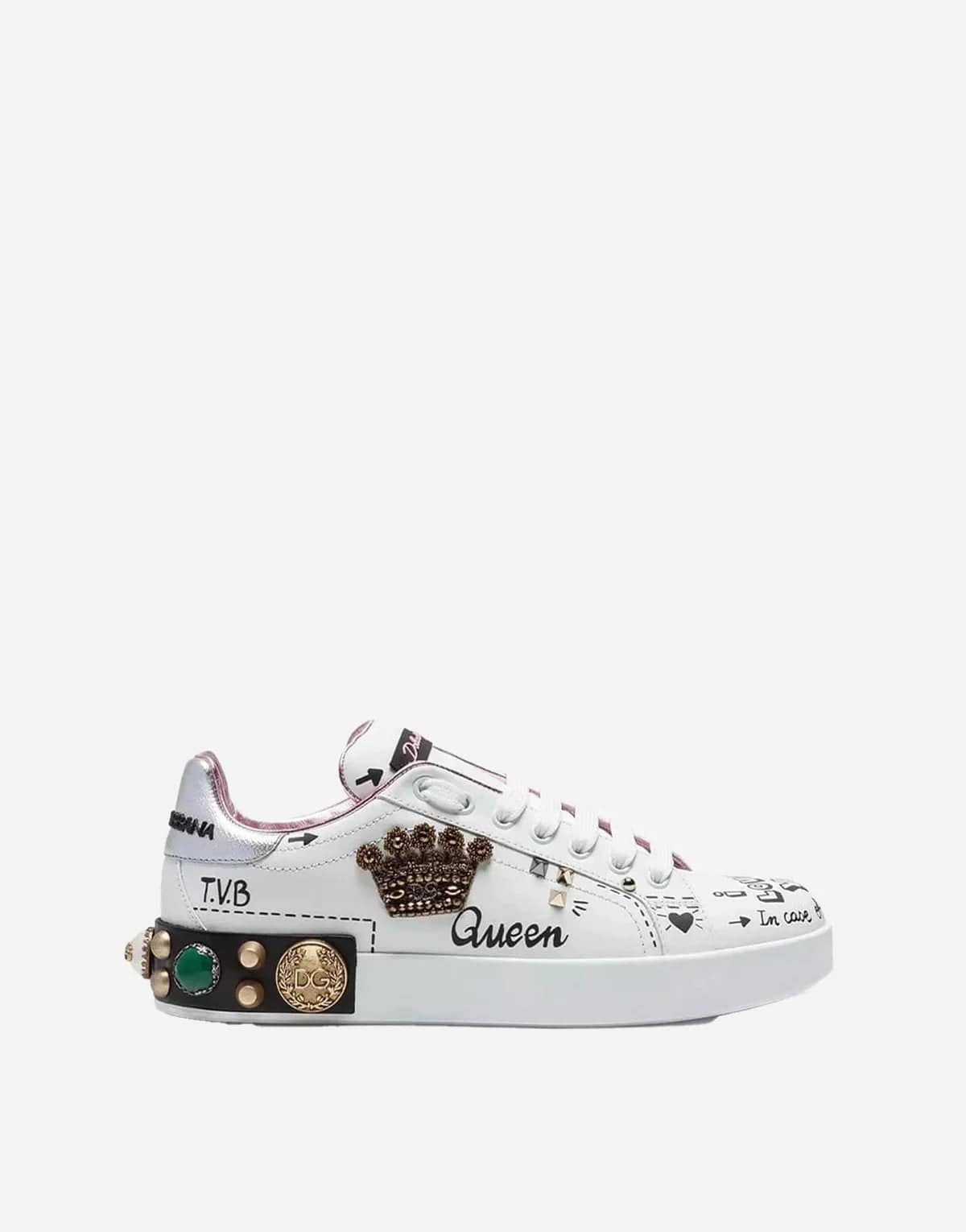 Dolce 
Gabbana Patch And Embroidery Portofino Sneakers