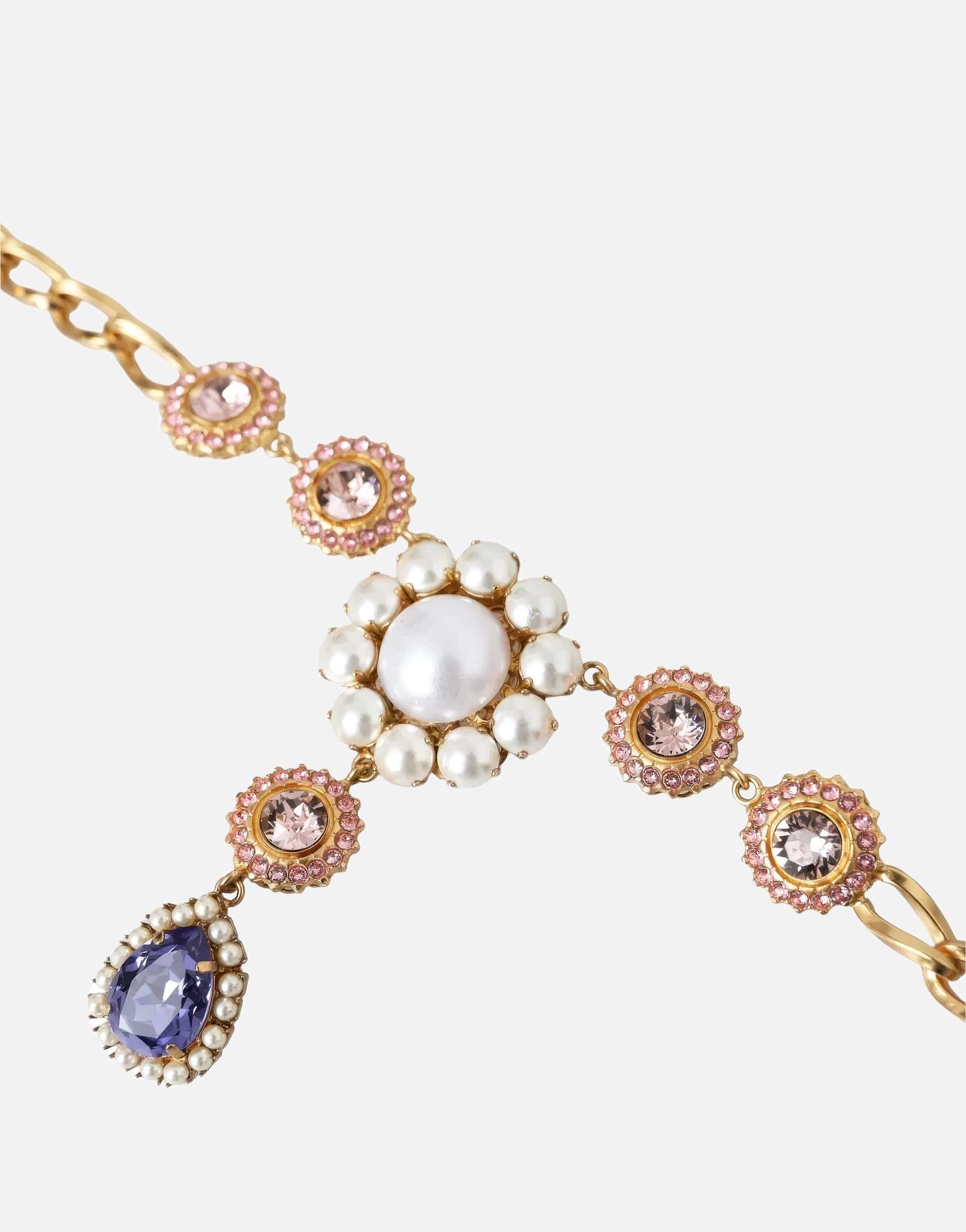Dolce 
Gabbana Pearl And Crystal Embellished Necklace