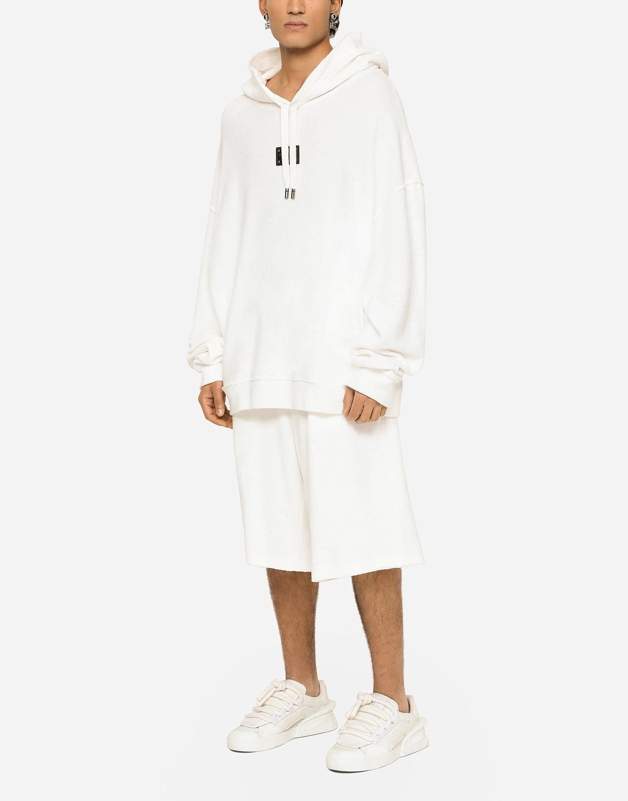 Dolce 
Gabbana Plaque-Logo Jersey Terry Jogging Shorts