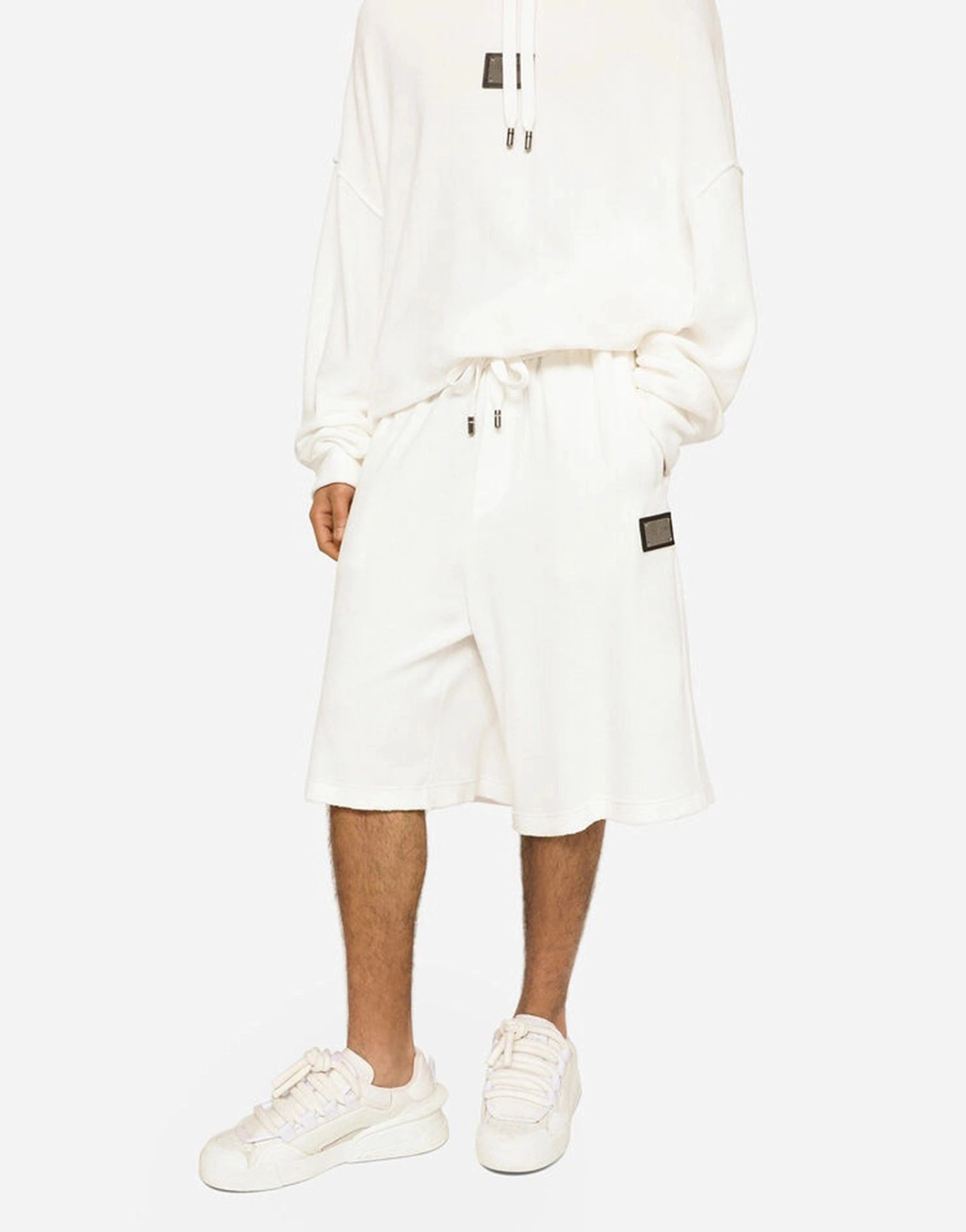 Dolce 
Gabbana Plaque-Logo Jersey Terry Jogging Shorts