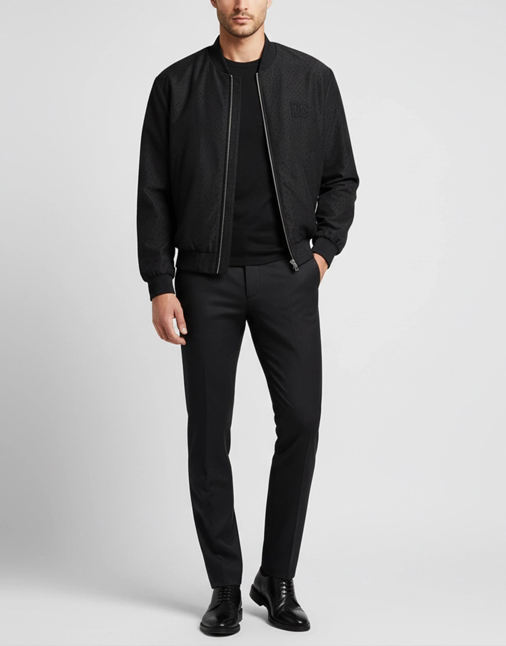 Dolce 
Gabbana Polka-Dot Print Bomber Jacket