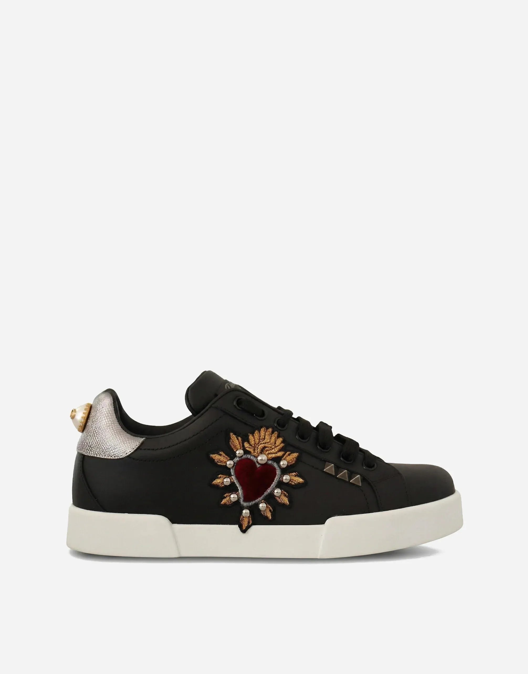 Dolce 
Gabbana Portofino Sacred-Heart Embellished Sneakers