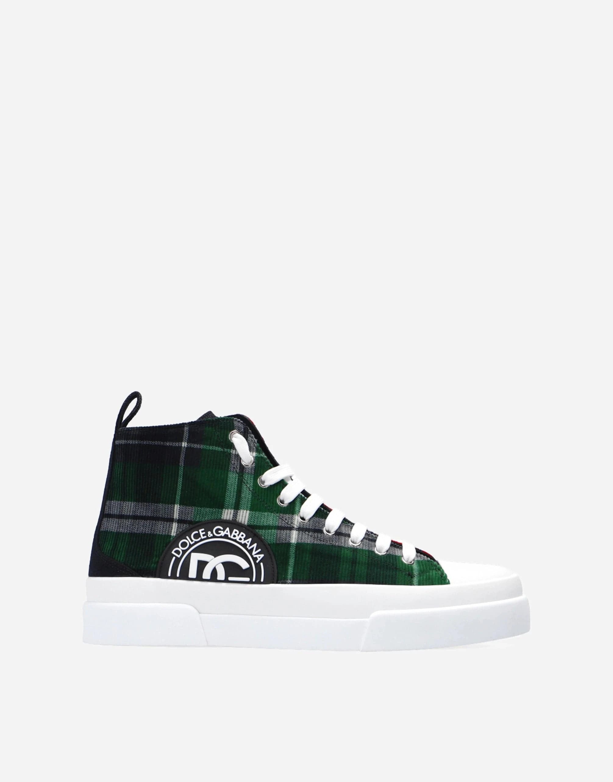 Dolce 
Gabbana Portofino Tartan-Print Sneakers