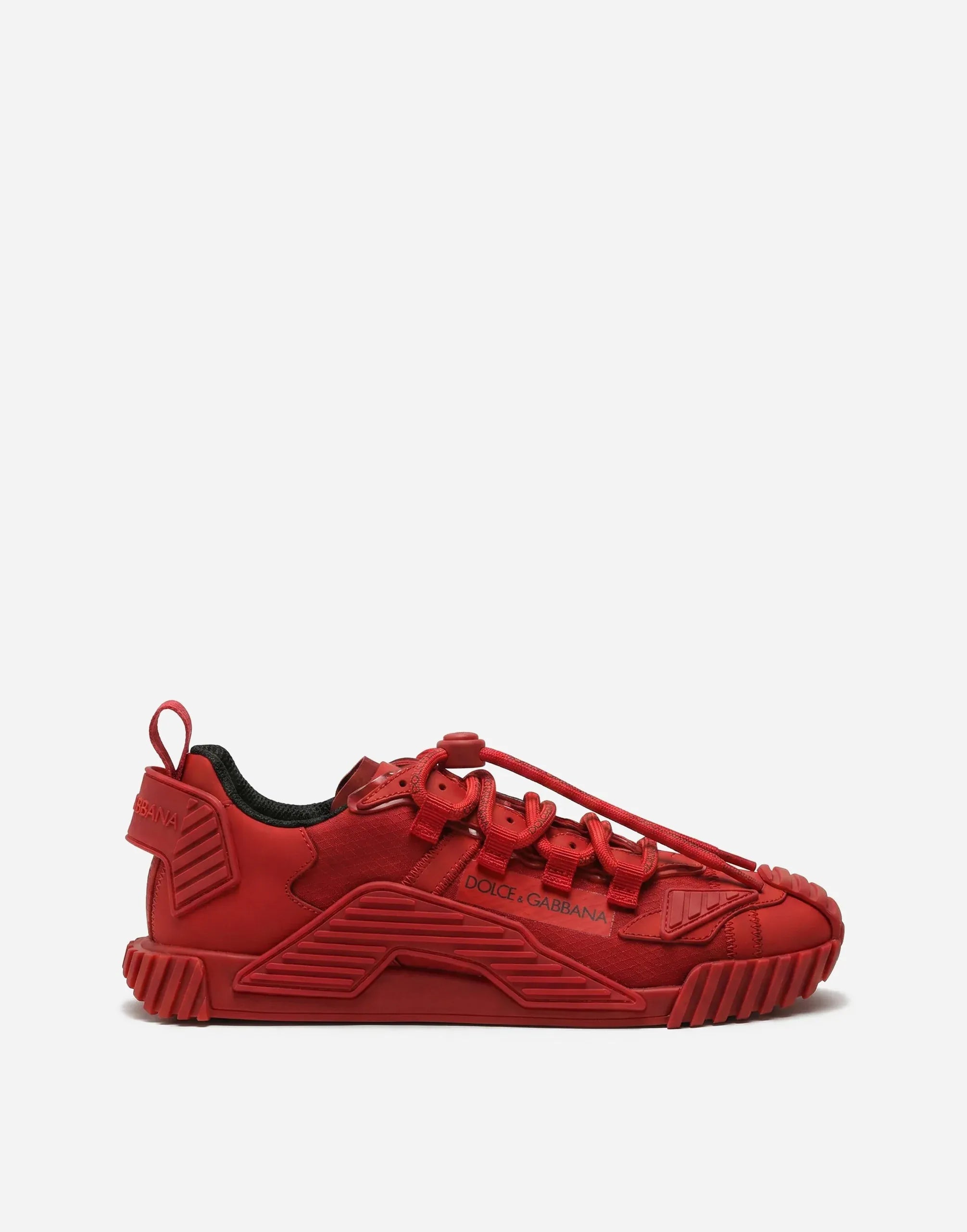 Dolce 
Gabbana Red Mixed-Materials NS1 Sneakers