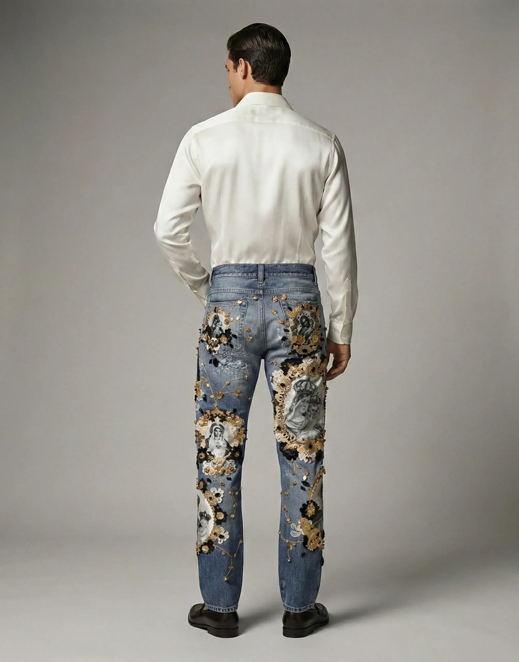 Dolce 
Gabbana Runway Madonna Embellished Jeans