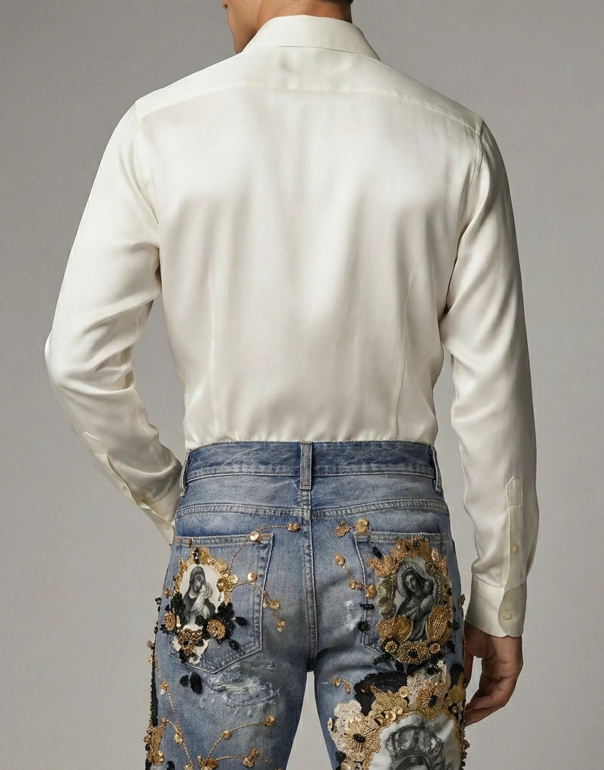 Dolce 
Gabbana Runway Madonna Embellished Jeans