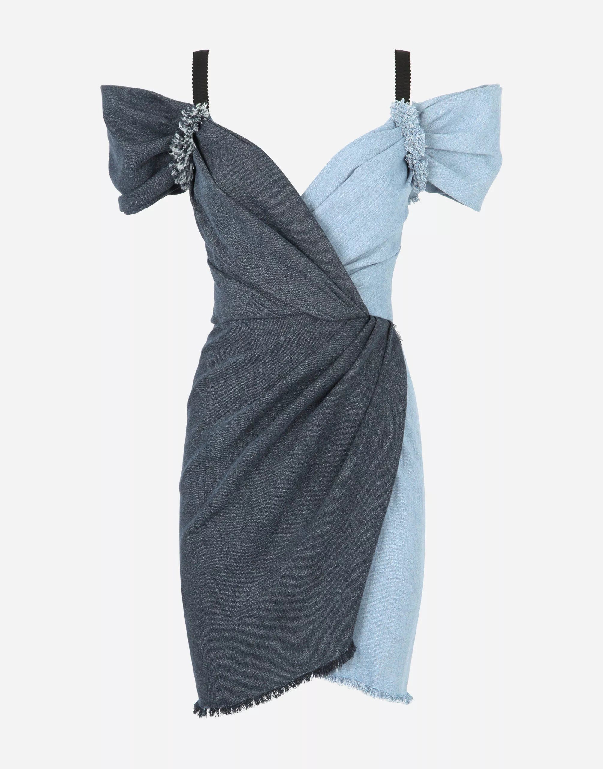 Dolce 
Gabbana Short Patchwork Denim Dress