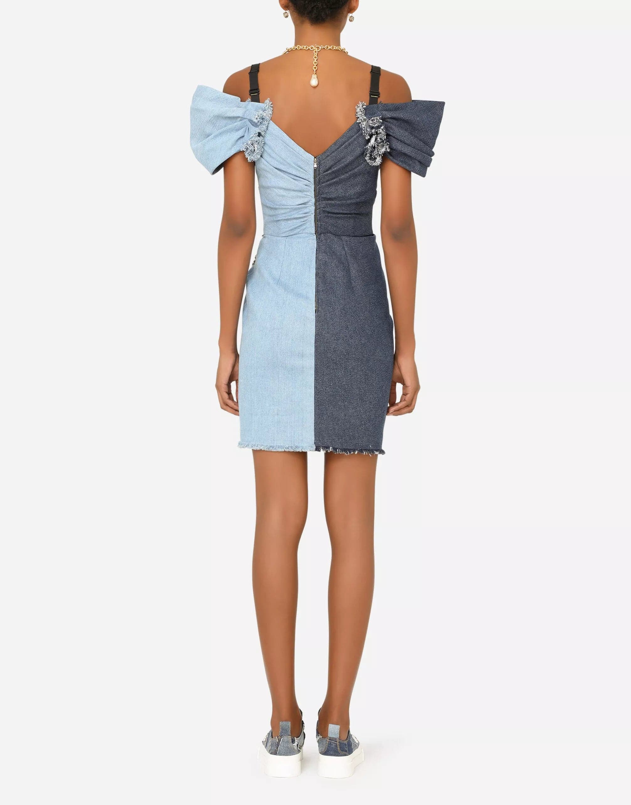 Dolce 
Gabbana Short Patchwork Denim Dress