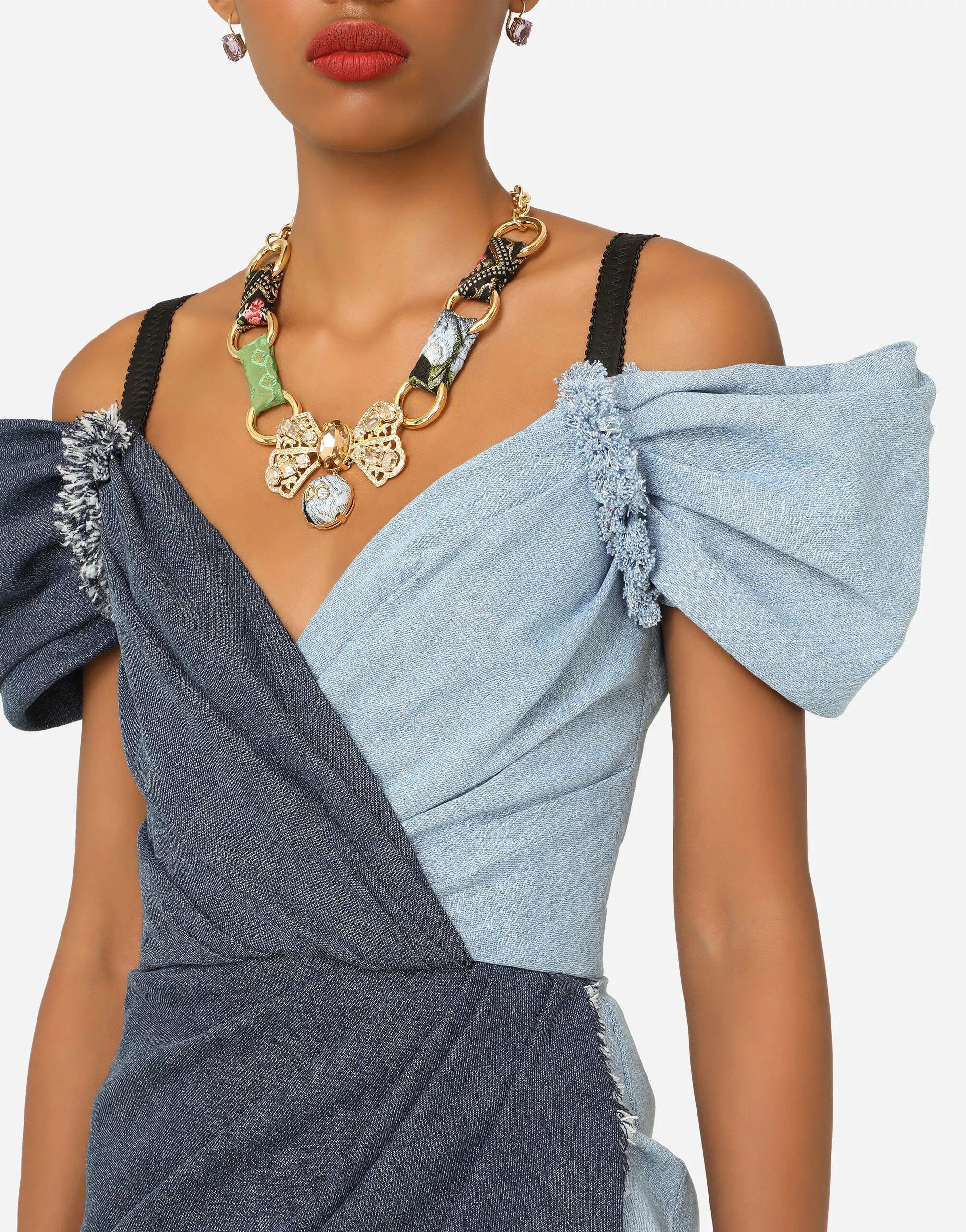 Dolce 
Gabbana Short Patchwork Denim Dress