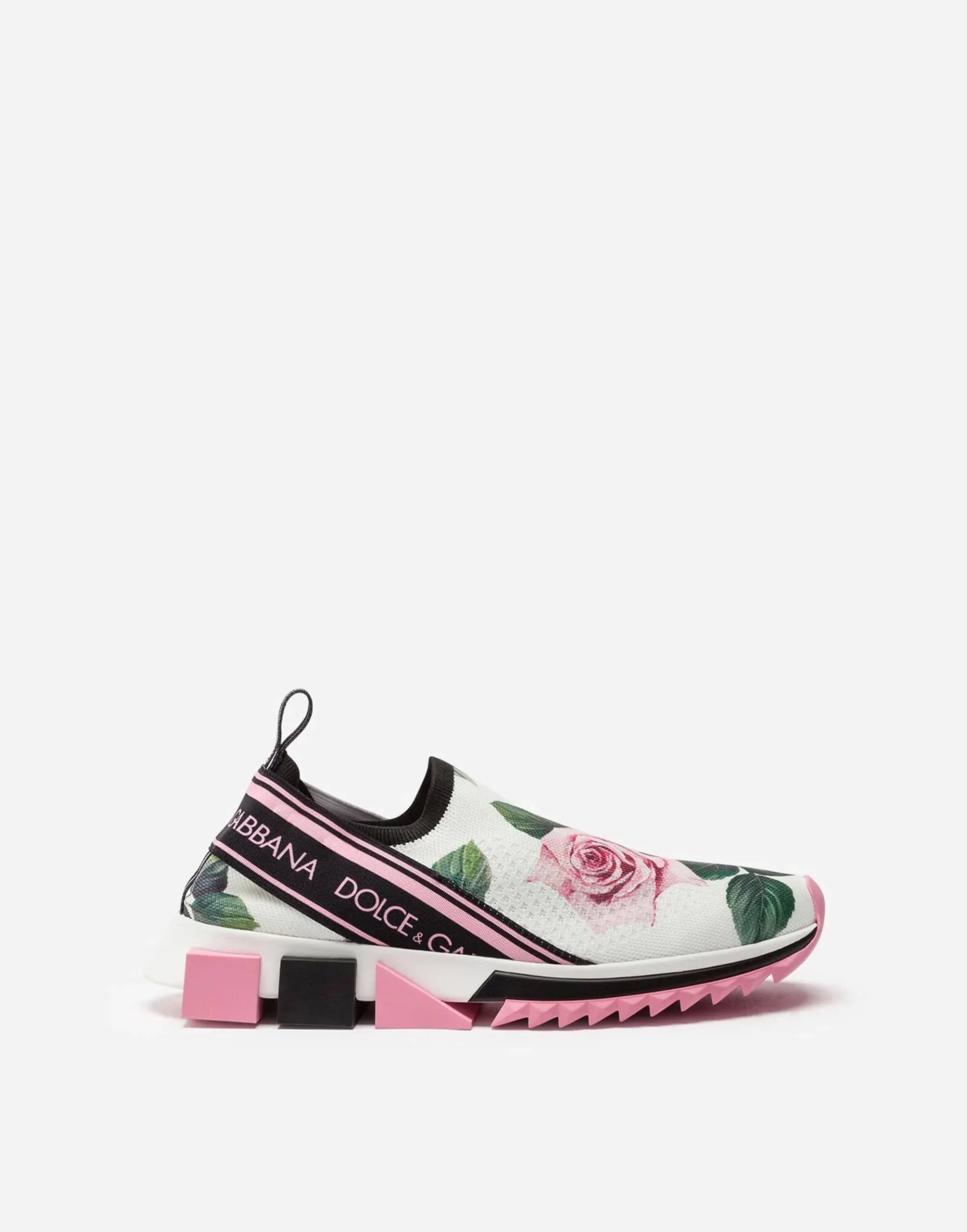 Dolce 
Gabbana Sorrento Tropical Rose-Print Sneakers