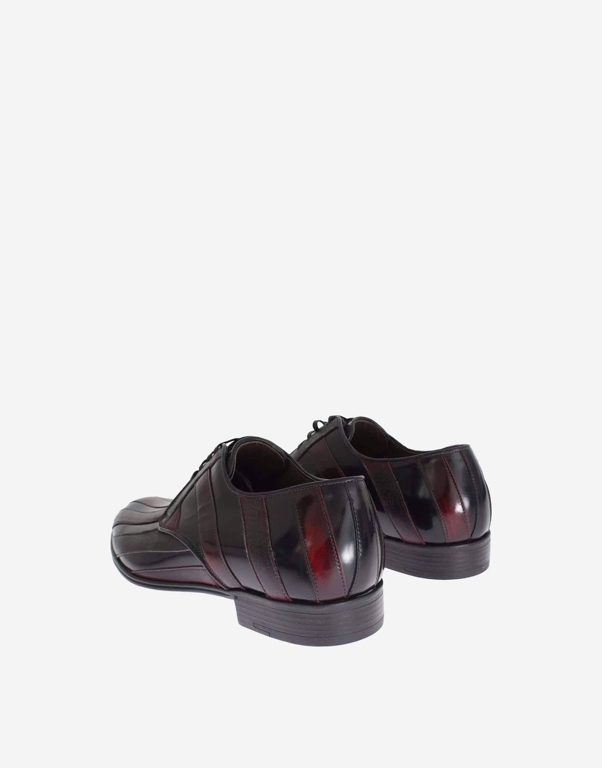Dolce 
Gabbana Striped Leather Formal Shoes