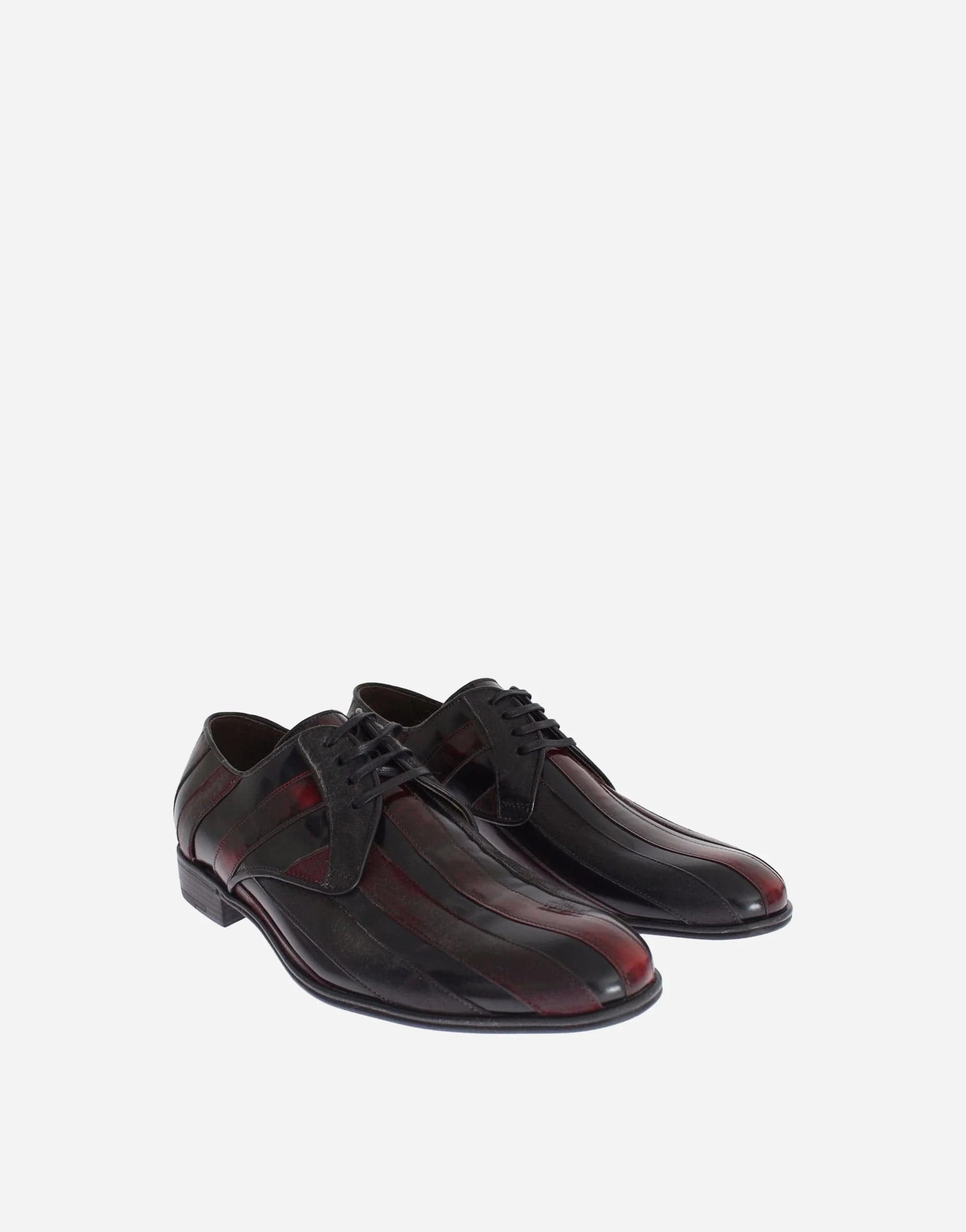 Dolce 
Gabbana Striped Leather Formal Shoes