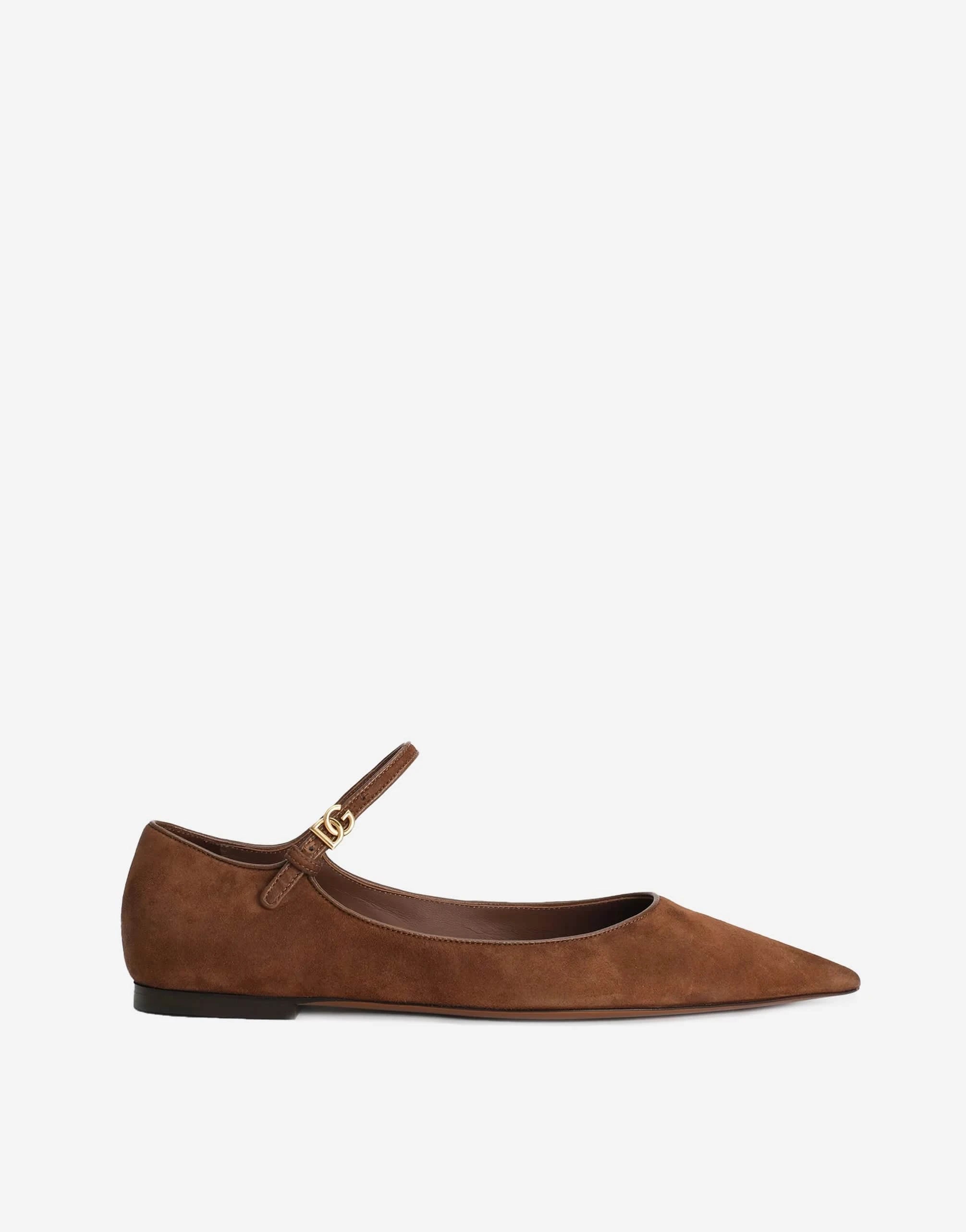 Dolce 
Gabbana Suede And Leather Ballet Flats