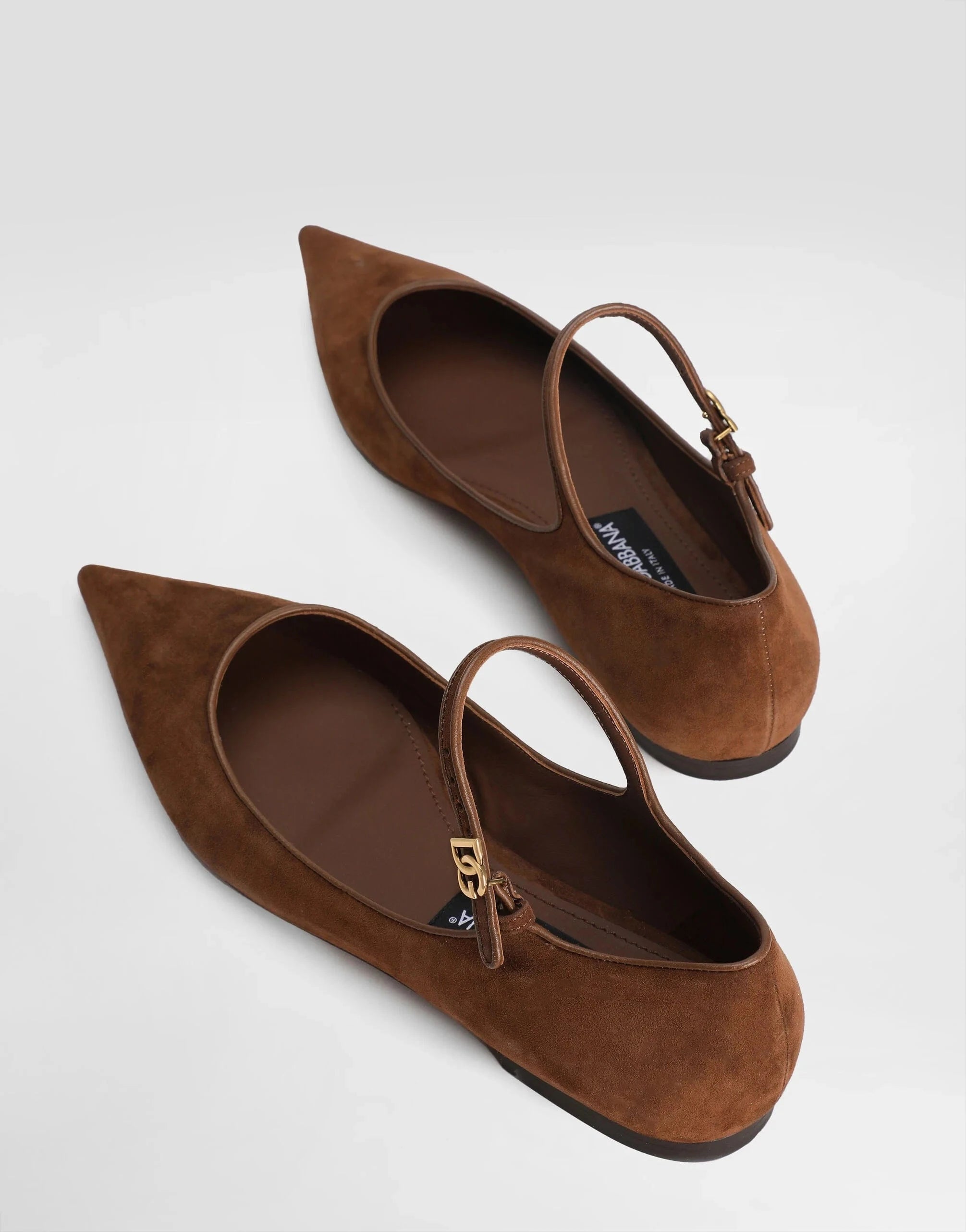 Dolce 
Gabbana Suede And Leather Ballet Flats