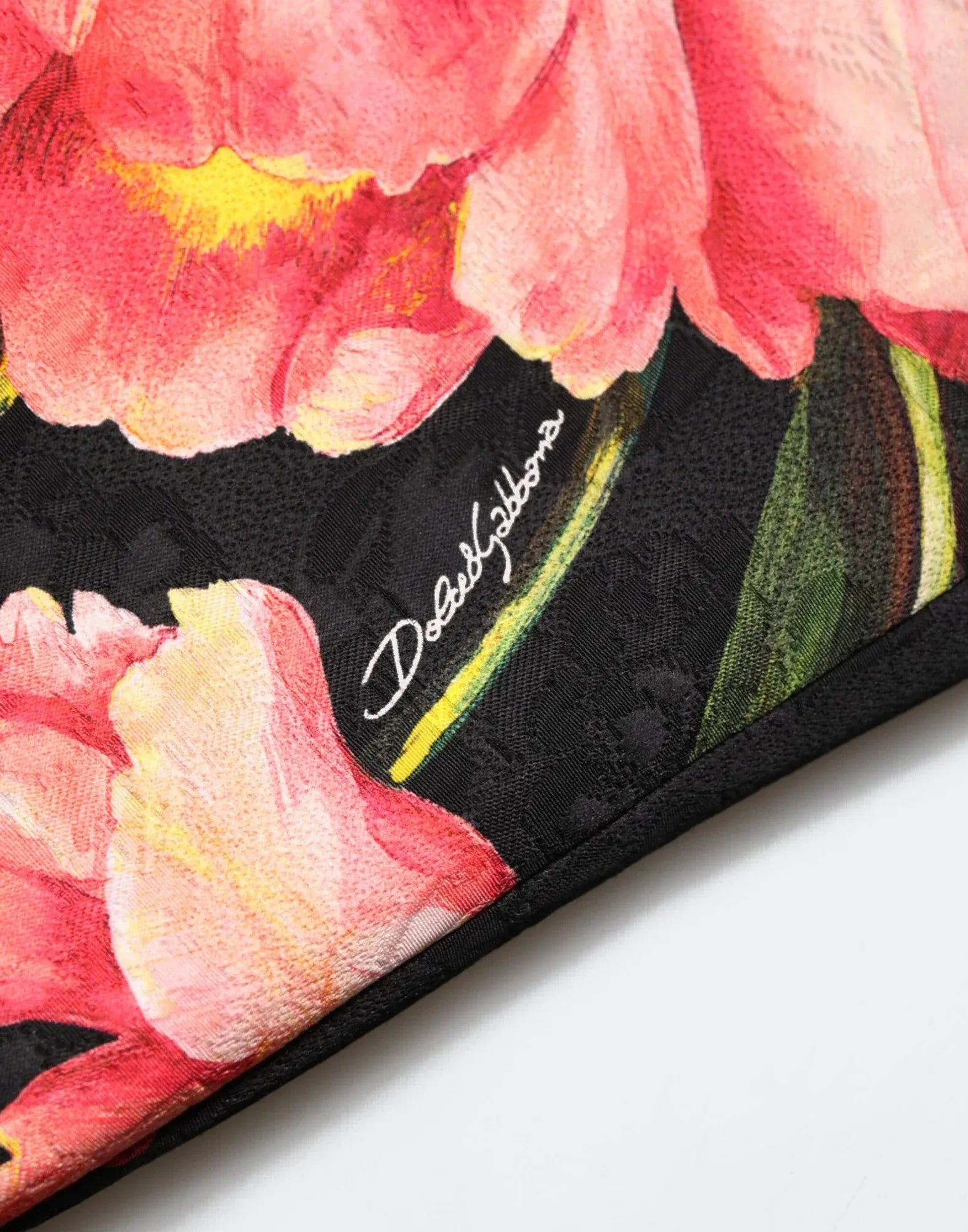 Dolce 
Gabbana Tulip-Print Brocade A-Line Mini Dress