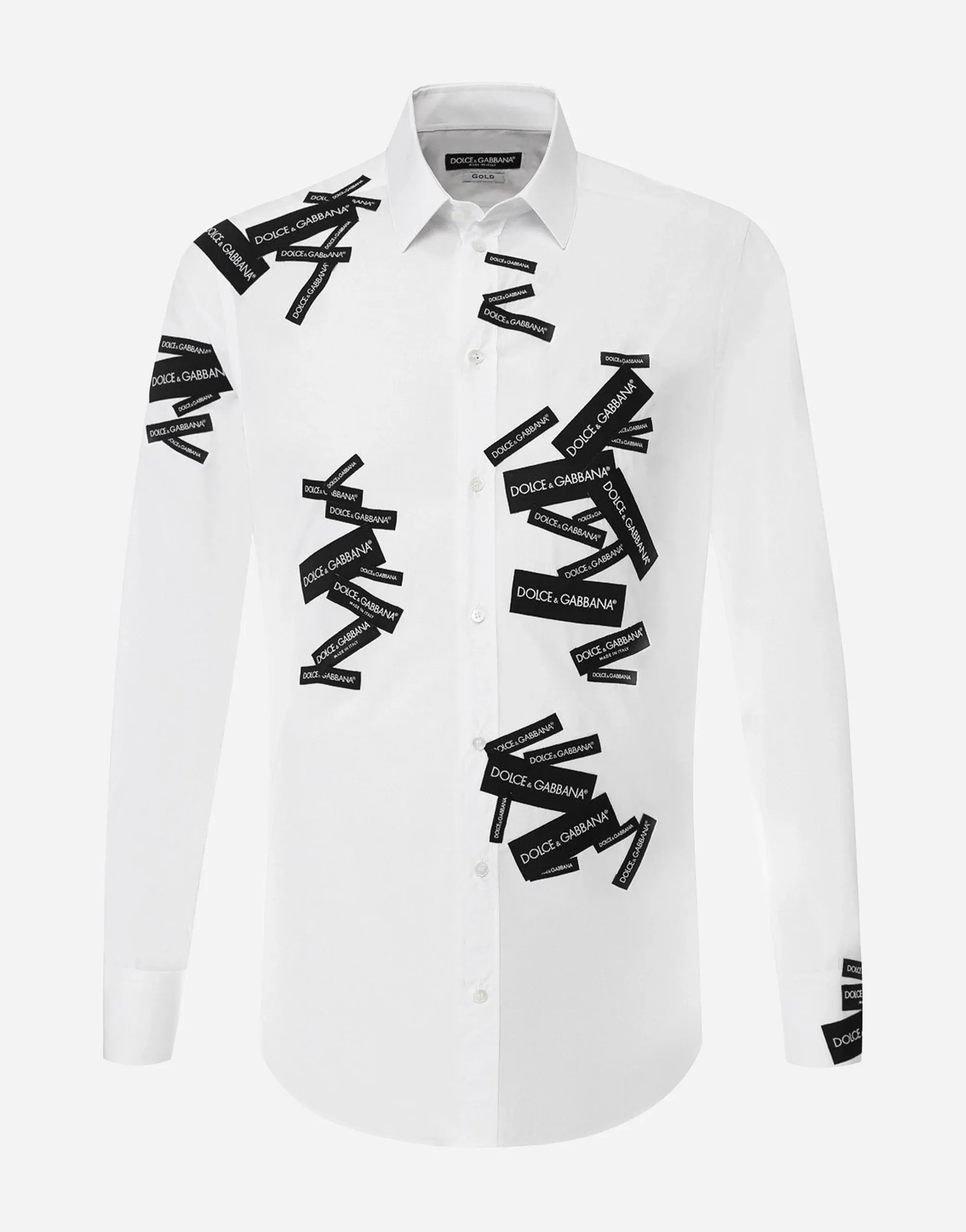 Dolce 
Gabbana White All-Over Logo Cotton Shirt