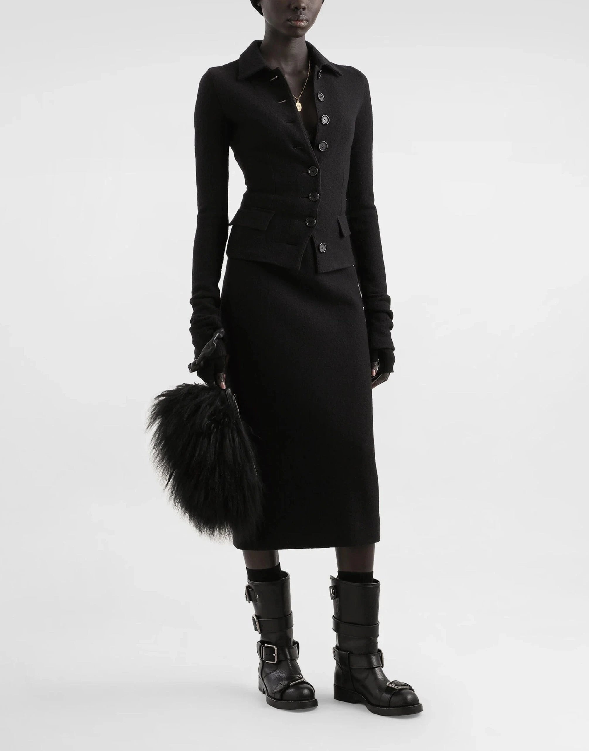 Dolce 
Gabbana Wool Pencil Skirt
