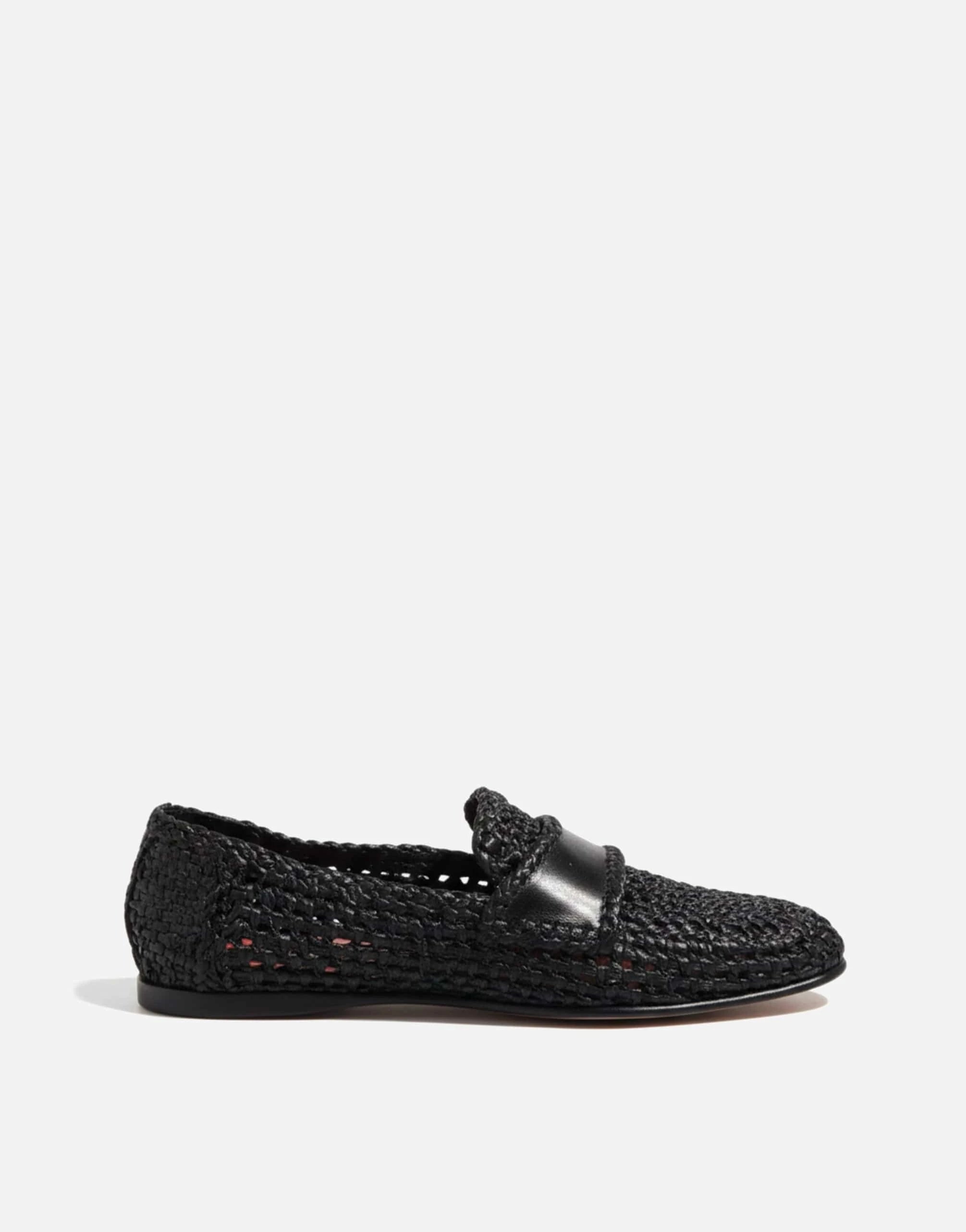Dolce 
Gabbana Woven Leather Slip-On Loafers