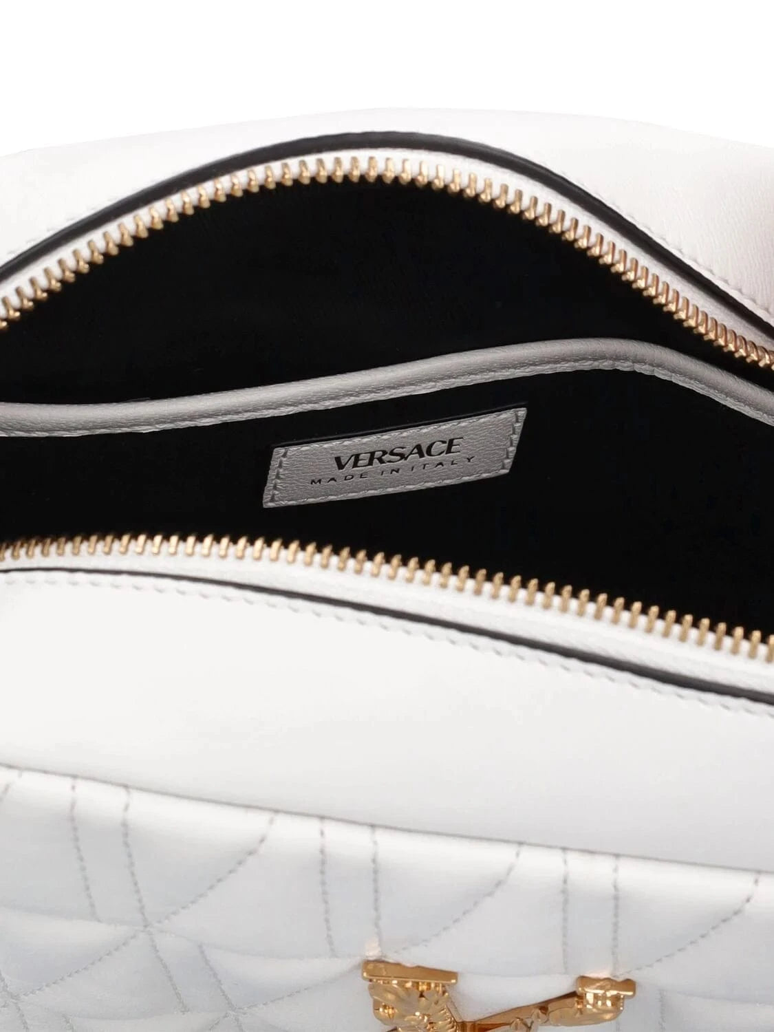 Versace Virtus Quilted Leather Crossbody Bag